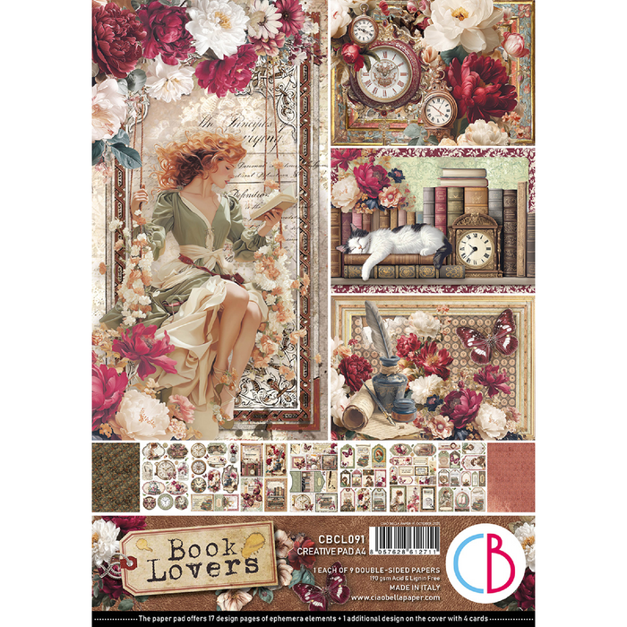 Ciao Bella Book Lovers A4 Scrapbooking Paper Set