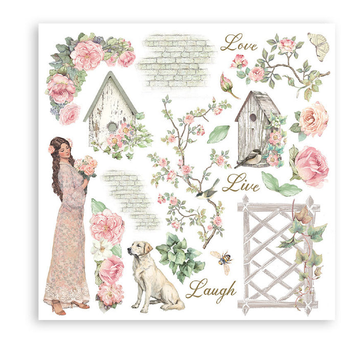 Stamperia House Of Roses Rub On Transfers - Assorted Pack