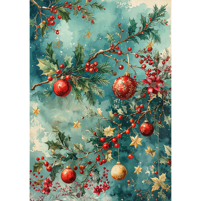 Ciao Bella Hot Cocoa & Holly A5 Mixed Rice Paper 8pc