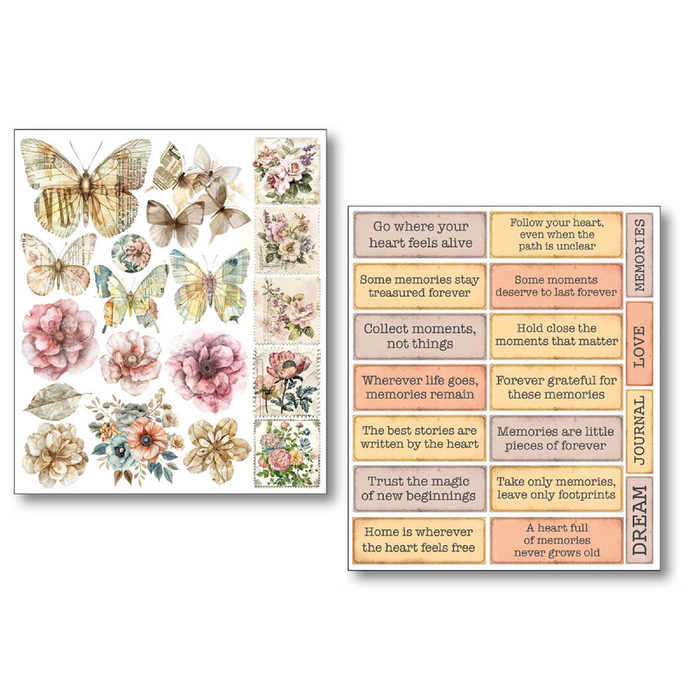 Ciao Bella Paper Lost in Time Sticker Set 10pc