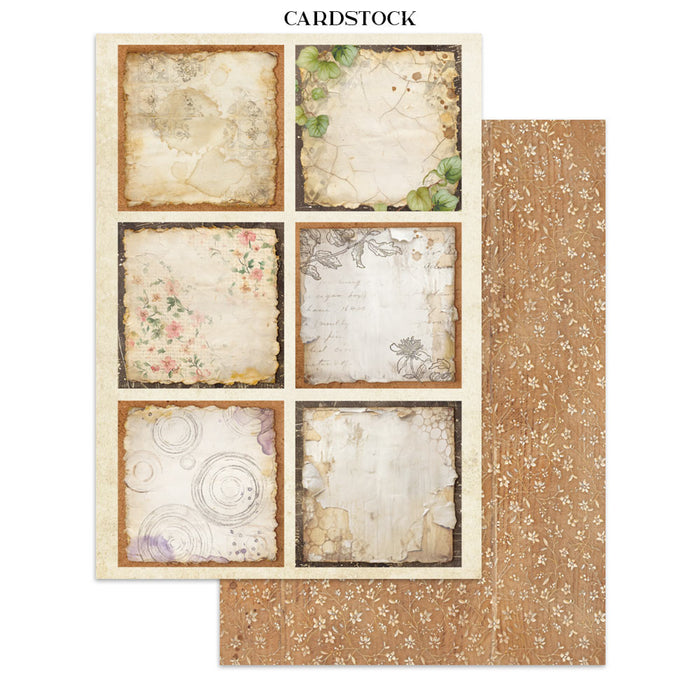 Stamperia Paper All Around Junk Journal Stickers Cut-outs Backgrounds