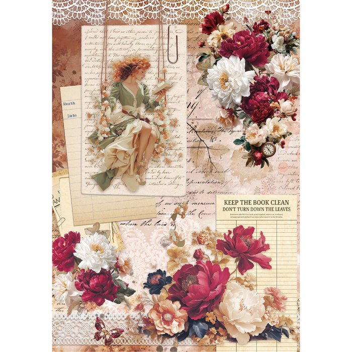 Ciao Bella Book Lovers A5 Mixed Rice Paper 8pc