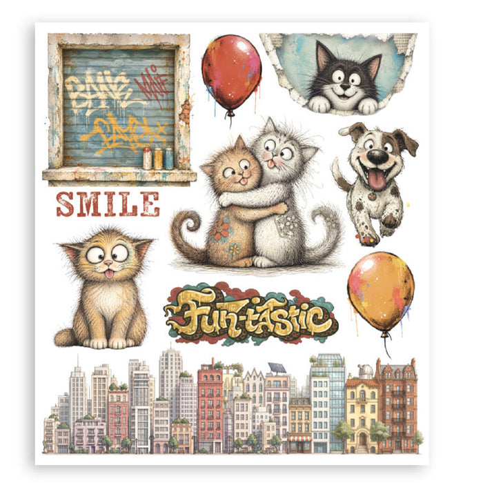 Stamperia Paper Furry Friends 2 Rub On Transfers - Assorted Pack