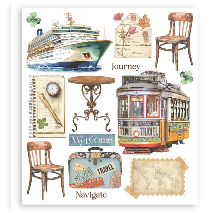 Stamperia Art Of Travelling Rub On Transfers - Assorted Pack