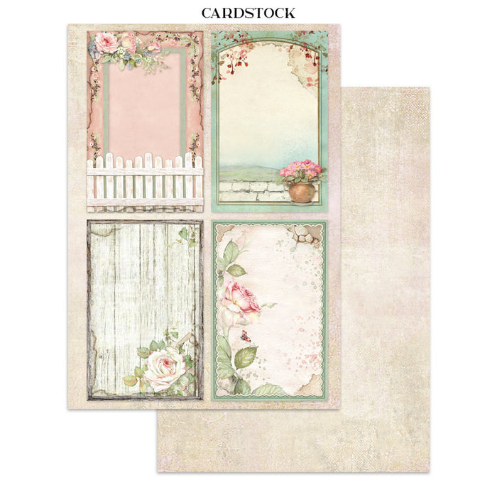 Stamperia House Of Roses Junk Journal Stickers Cut-outs Backgrounds