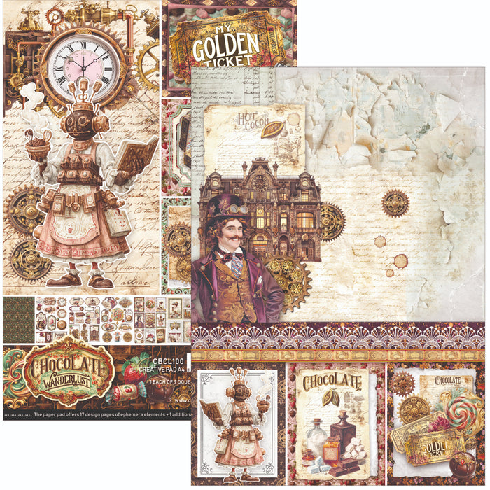 Ciao Bella Paper Chocolate Wanderlust A4 Scrapbooking Paper Set