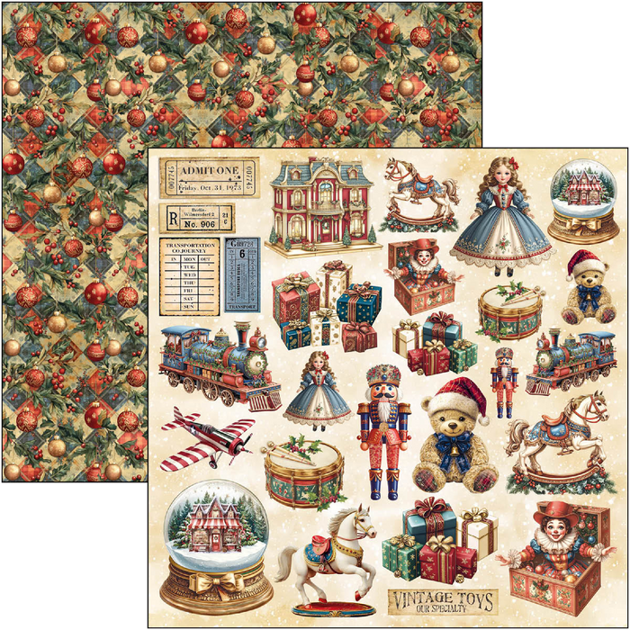 Ciao Bella Toy Shop 12" x 12" Patterns Scrapbooking Paper Set