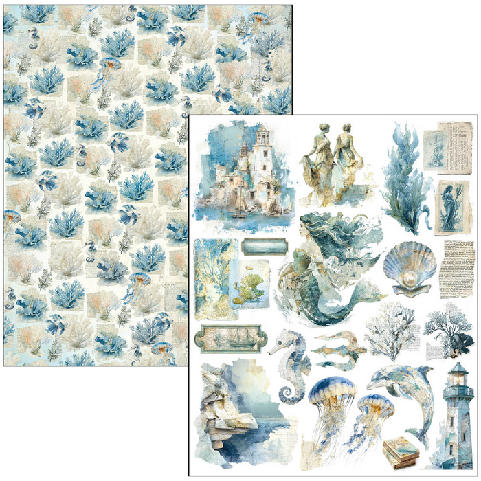 Ciao Bella Paper Edge of the Ocean A4 Maxi Mixed Media Book