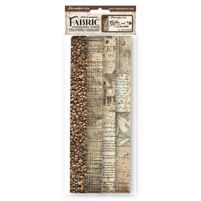 Stamperia Coffee & Chocolate Fabric Pack
