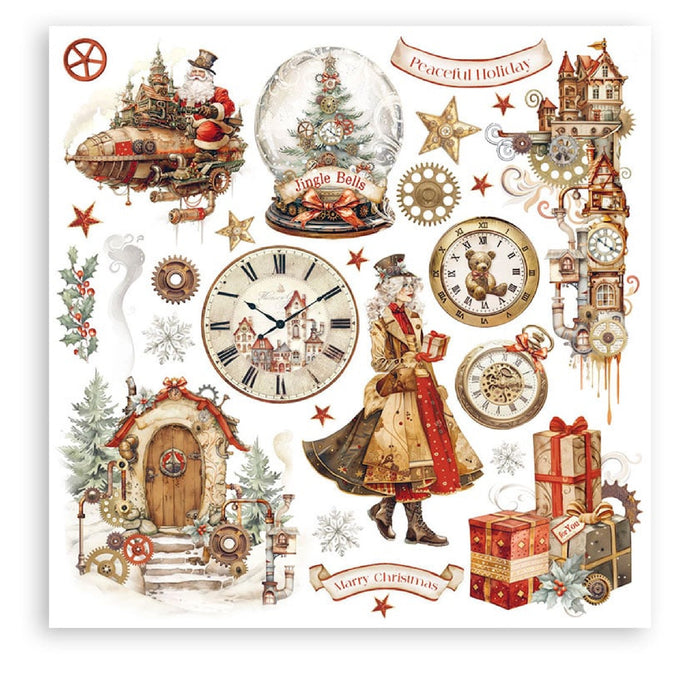 Stamperia Gear Up For Christmas Rub On Transfers - Assorted Pack