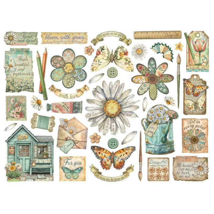 Stamperia Daisy Art Assorted Die Cuts
