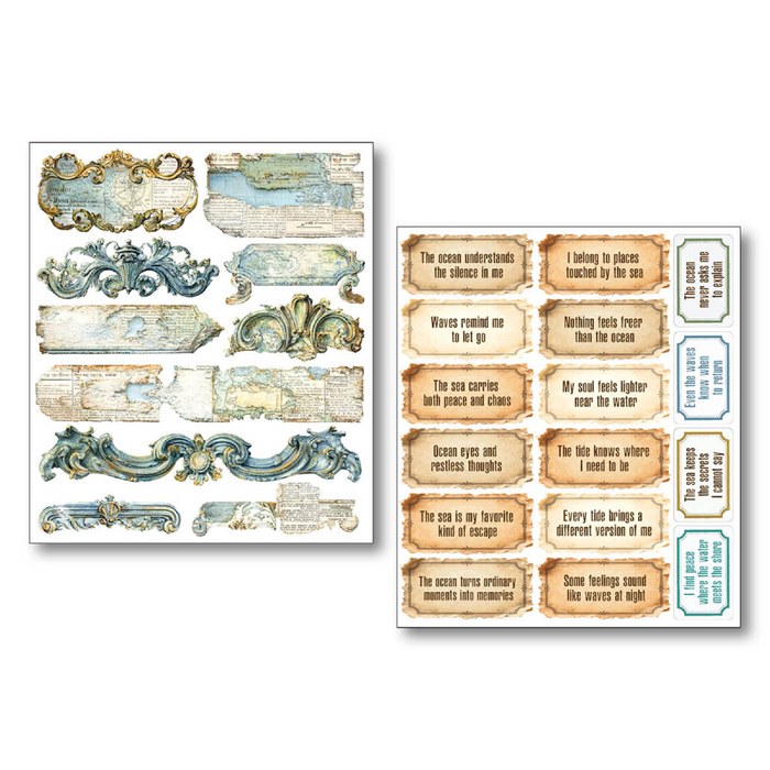 Ciao Bella Paper Edge of the Ocean Sticker Set 10pc