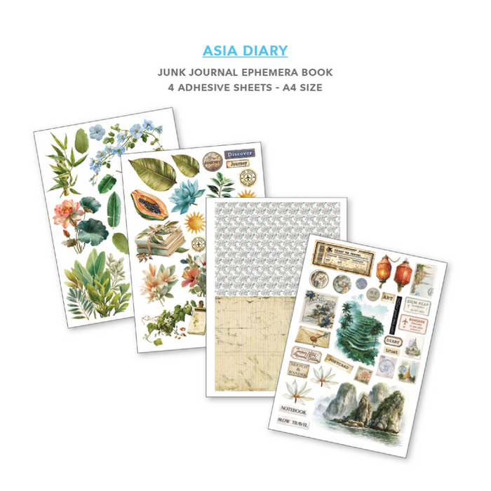 Ciao Bella Paper Asia Diary A4 Junk Journal & Ephemera Book