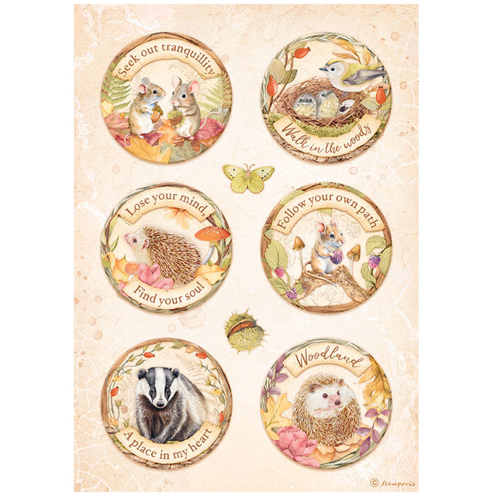 Stamperia Woodland A4 Rice Paper Selection Pack