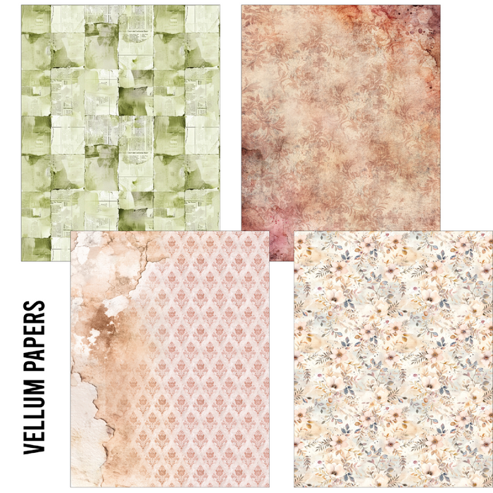 Ciao Bella Paper Lost in Time A5 Mixed Rice Paper 8pc