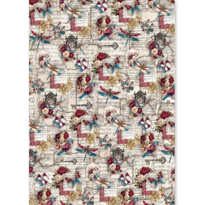 Ciao Bella Paper Bohemian Burgundy A5 Mixed Rice Paper 8pc