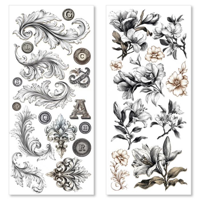 Ciao Bella Typographic Art Transparent Stickers 5pc