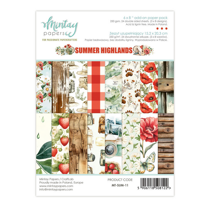 Mintay Paper Summer Highlands 6" x"8 Add-On Paper Pad