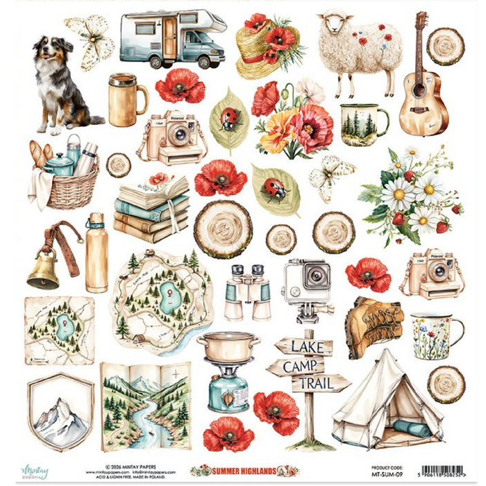 Mintay Paper Summer Highlands 12" x"12 Scrapbooking Paper Set