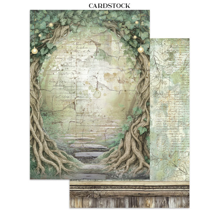 Stamperia Herbarium Silvae Junk Journal Stickers Cut-outs Backgrounds