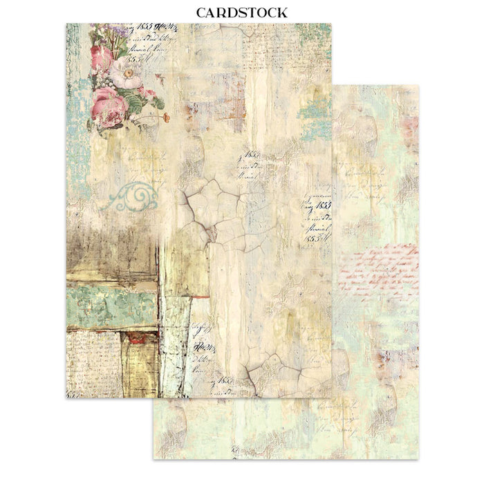 Stamperia Paper Wonderland Junk Journal Stickers Cut-outs Backgrounds