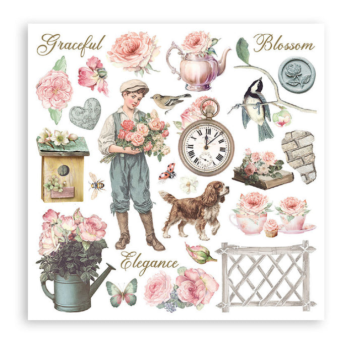 Stamperia House Of Roses Rub On Transfers - Assorted Pack