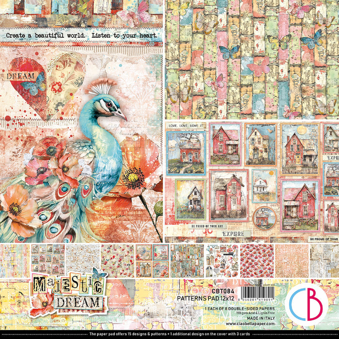 Ciao Bella Paper Majestic Dream 12" x 12" Patterns Scrapbooking Paper Set