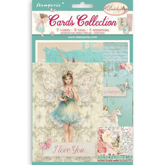 Stamperia Paper Wonderland Cards & Tags Collection