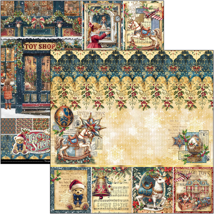 Ciao Bella Paper Toy Shop 12" x 12" Scrapbooking Paper Set