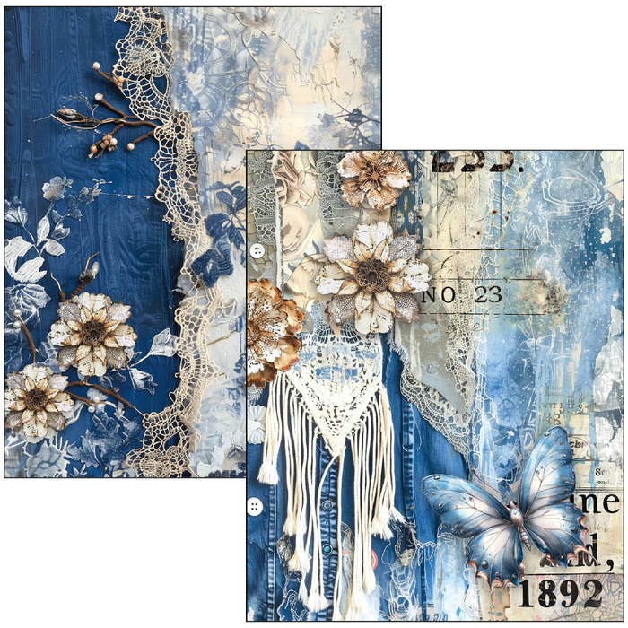 Ciao Bella Urban Blue Denim A4 Maxi Mixed Media Book