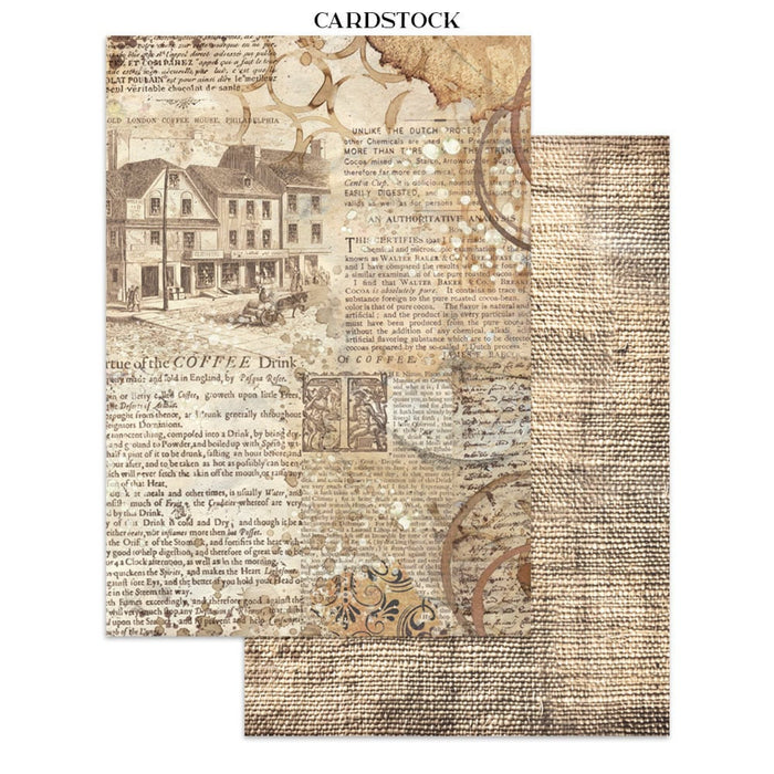 Stamperia Coffee & Chocolate Junk Journal Stickers Cut-outs Backgrounds