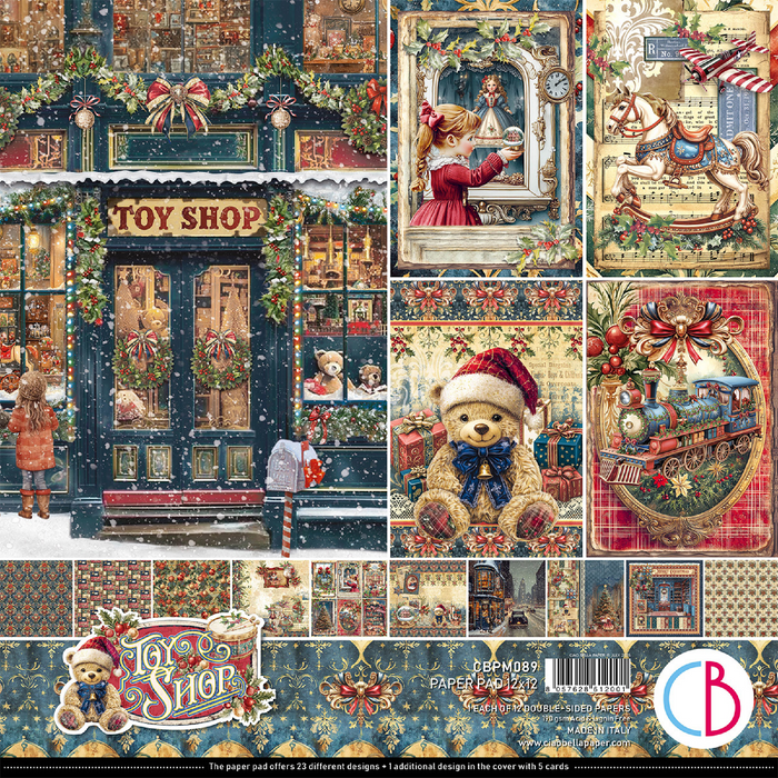 Ciao Bella Paper Toy Shop 12" x 12" Scrapbooking Paper Set