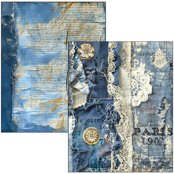 Ciao Bella Urban Blue Denim A4 Maxi Mixed Media Book
