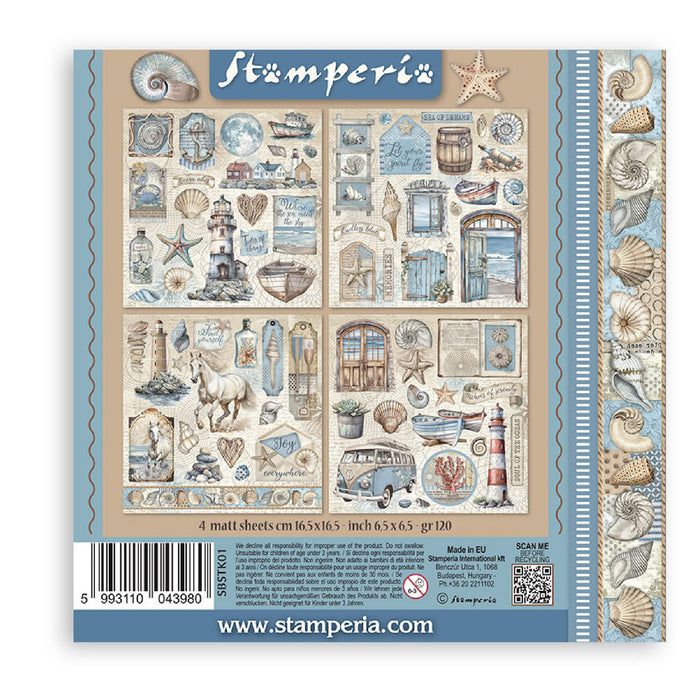 Stamperia Silent Sea Stickers 4pc