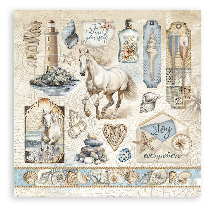 Stamperia Silent Sea Stickers 4pc