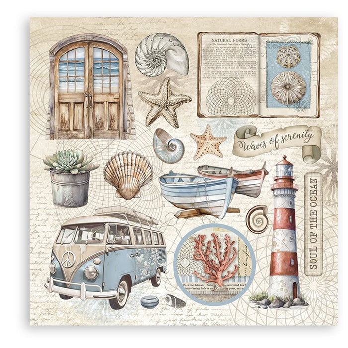 Stamperia Silent Sea Stickers 4pc