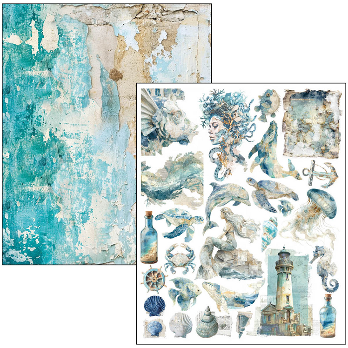 Ciao Bella Paper Edge of the Ocean A4 Maxi Mixed Media Book