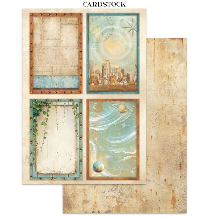 Stamperia A New Beginning Junk Journal Stickers Cut-outs Backgrounds