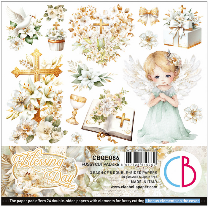 Ciao Bella Blessing Day 6" x 6" Fussy Cut Pad
