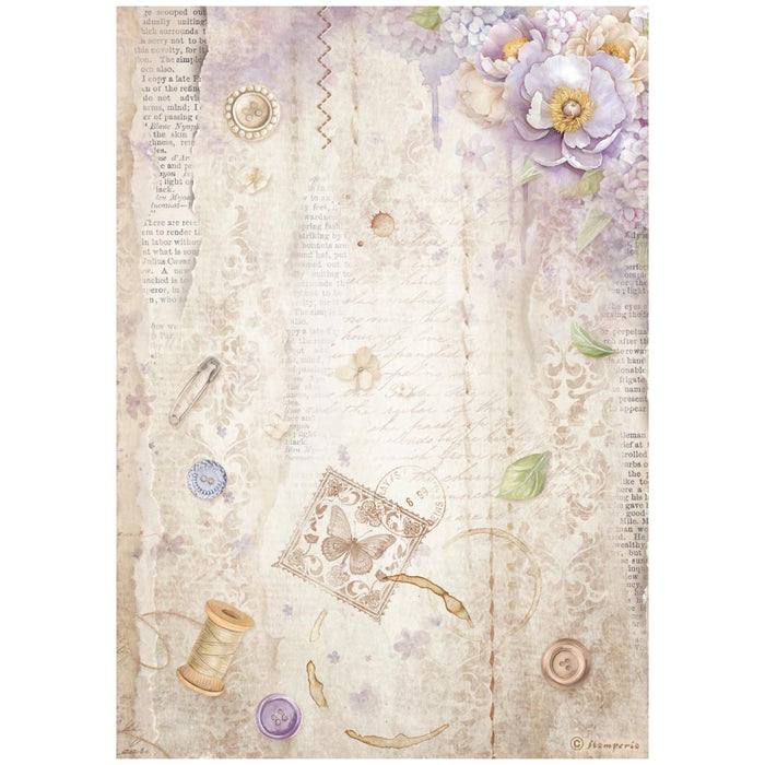 Stamperia Quiet Days A4 Rice Paper Pack