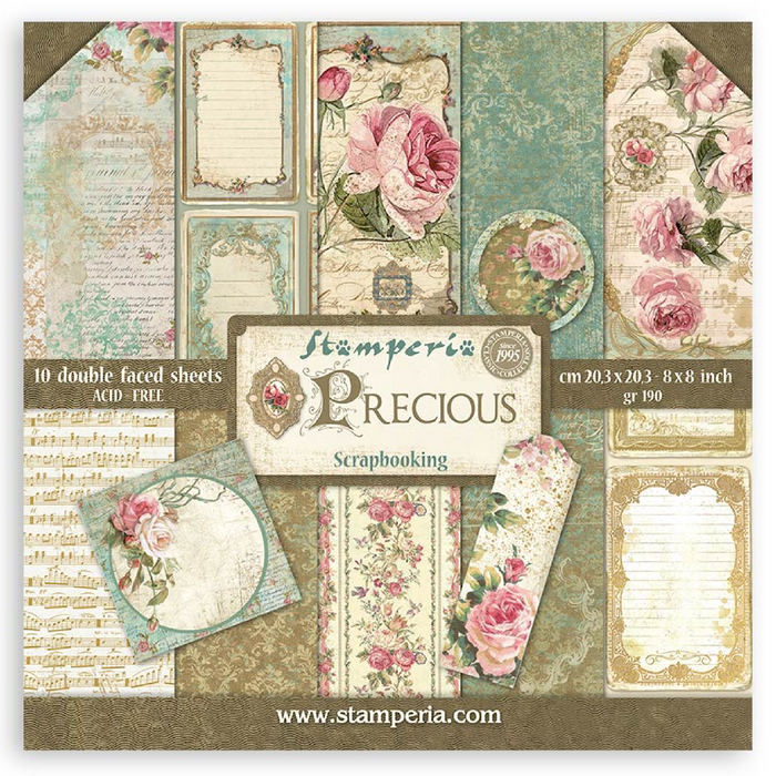 Stamperia Precious 8" x 8" Scrapbooking Paper Pad