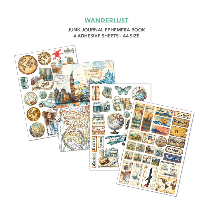 Ciao Bella Wanderlust A4 Junk Journal & Ephemera Book