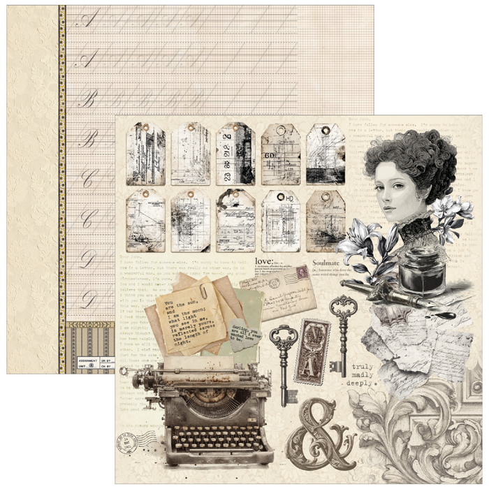 Ciao Bella Typographic 8" x 8" Scrapbooking Paper Set
