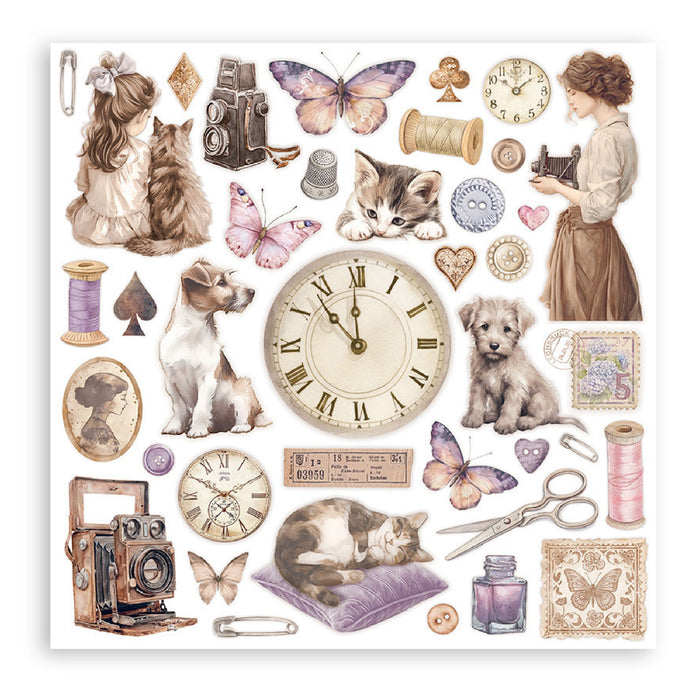 Stamperia Quiet Days 8" x 8" Scrapbooking Paper Pad