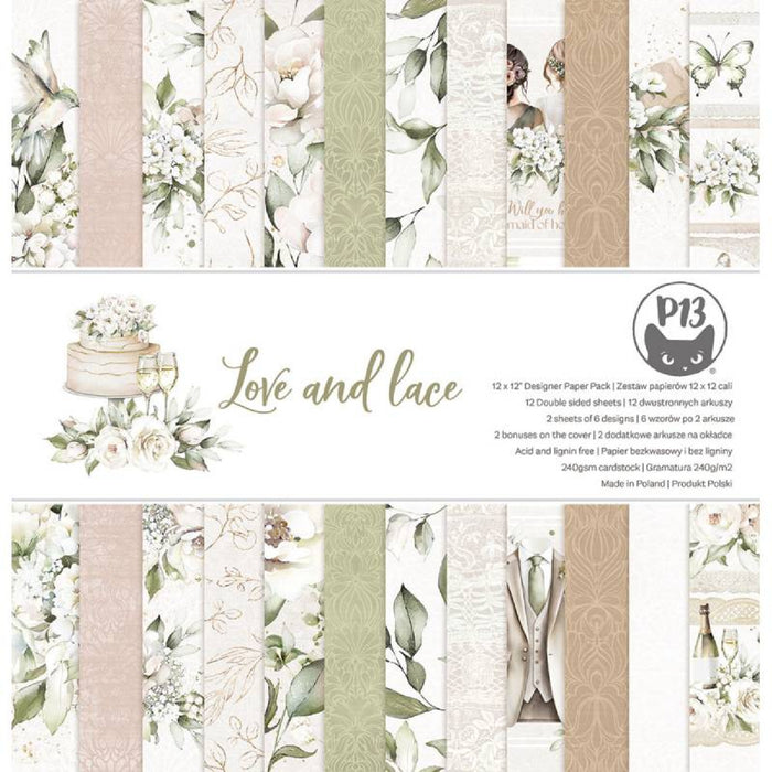 P13 Love and Lace 12" x 12" Paper Pad