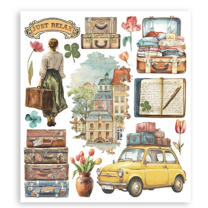 Stamperia Art Of Travelling Rub On Transfers - Assorted Pack