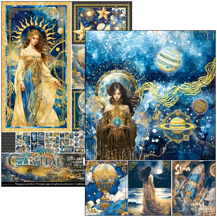 Ciao Bella Celestial A4 Scrapbooking Paper Set