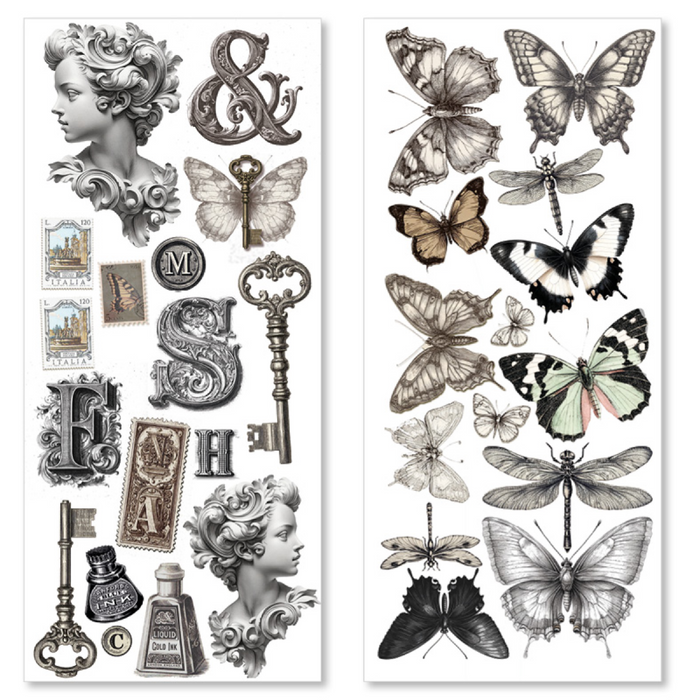 Ciao Bella Typographic Art Transparent Stickers 5pc