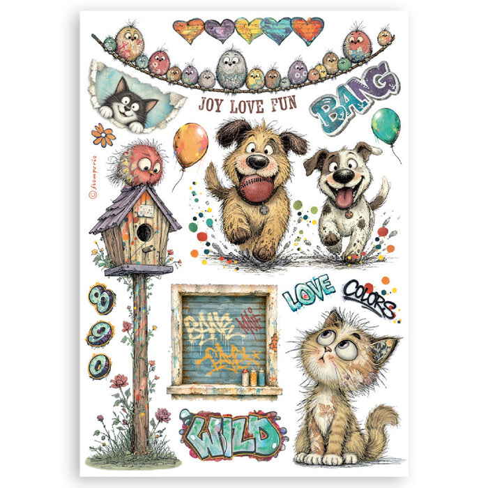 Stamperia Paper Furry Friends 2 A5 Washi Pad