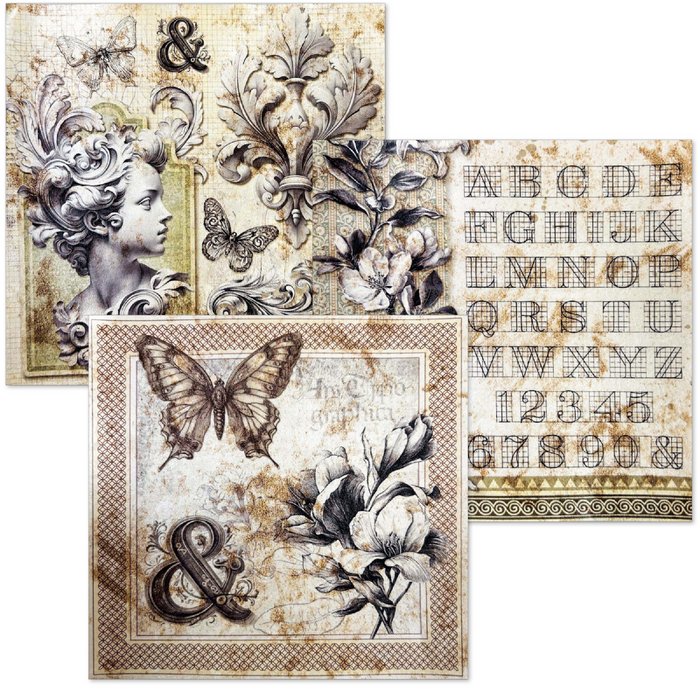 Ciao Bella Typographic Deluxe Paper & Vellum Dual Pack Mixed